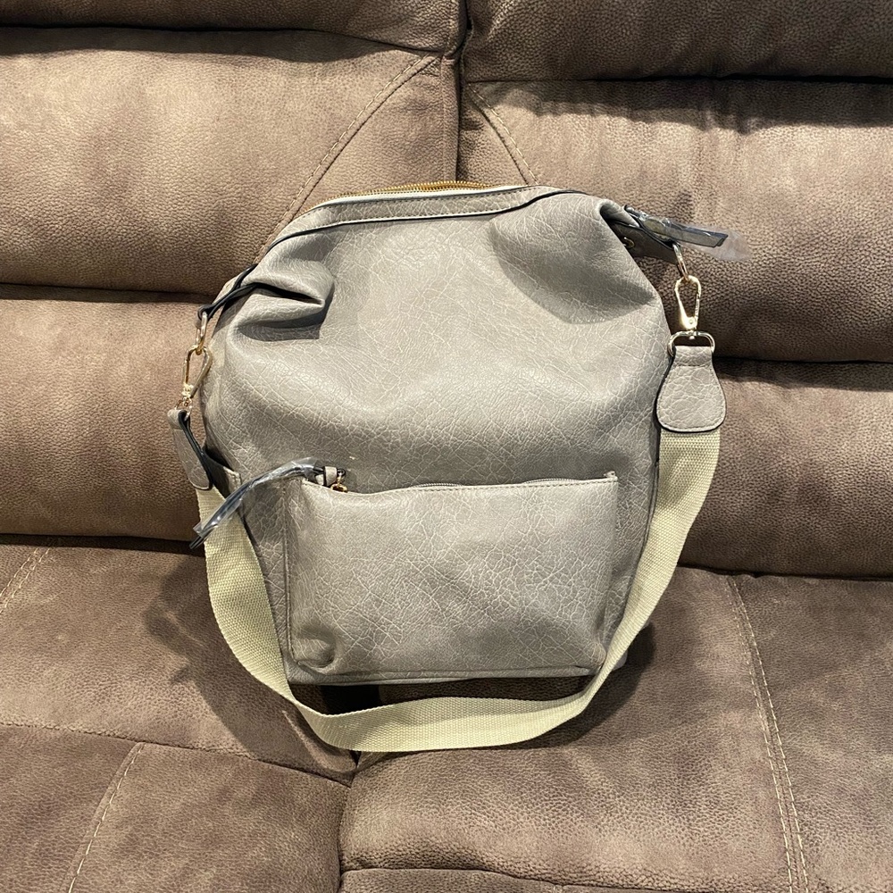 Gray backpack